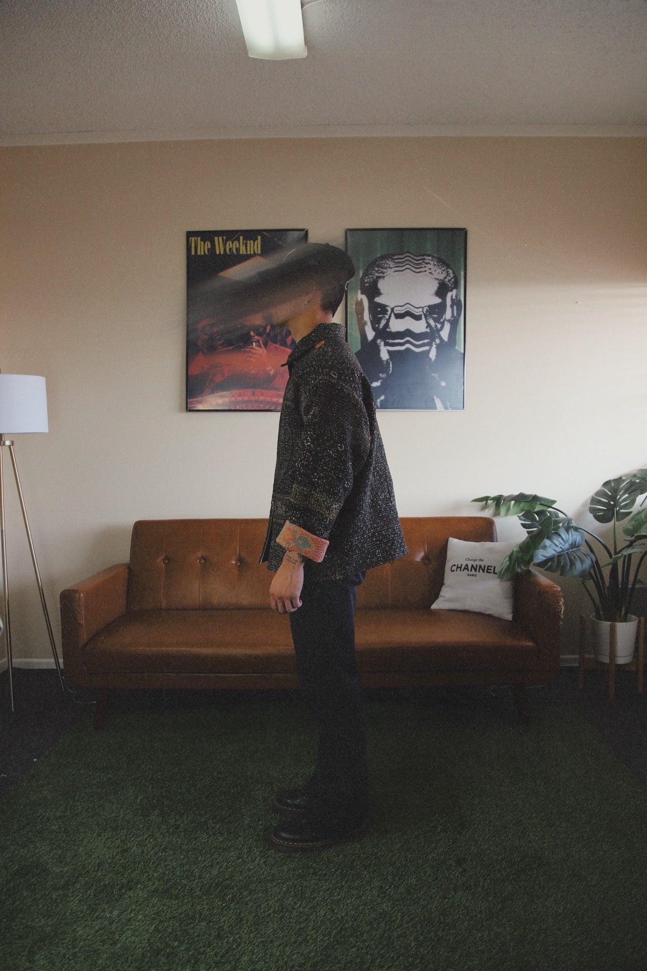 Vintage “Midnight” Quilted dual zip up