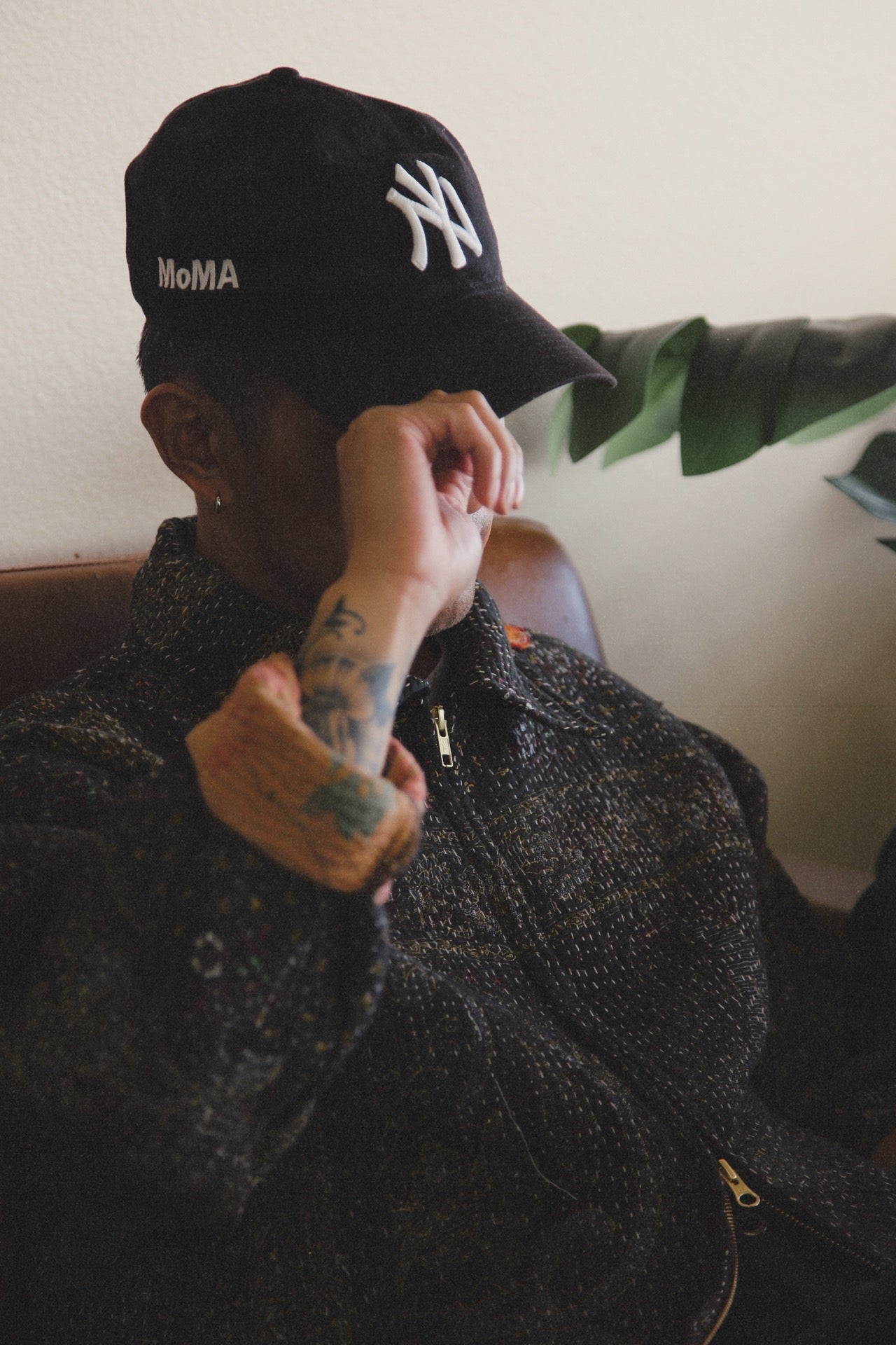 Vintage “Midnight” Quilted dual zip up