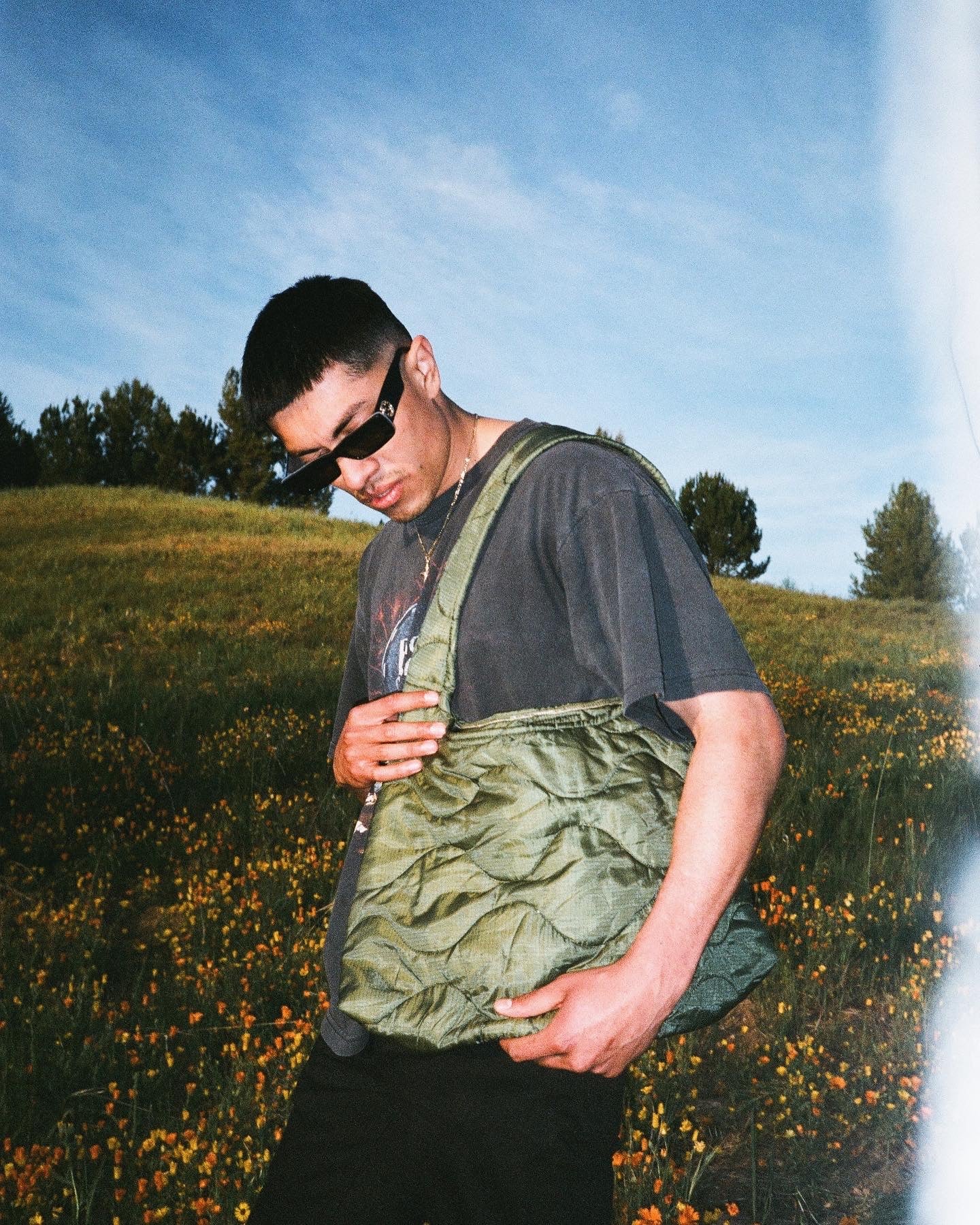 Reworked field jacket tote bag
