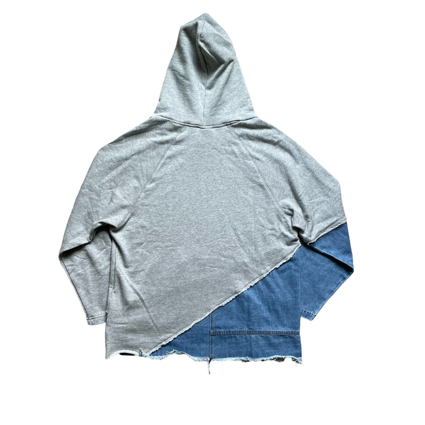Denim Constructed Hoodie